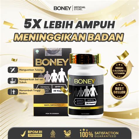 Jual Boney Kapsul Peninggi Herbal Naik Cm Bantu Tinggiin Badan