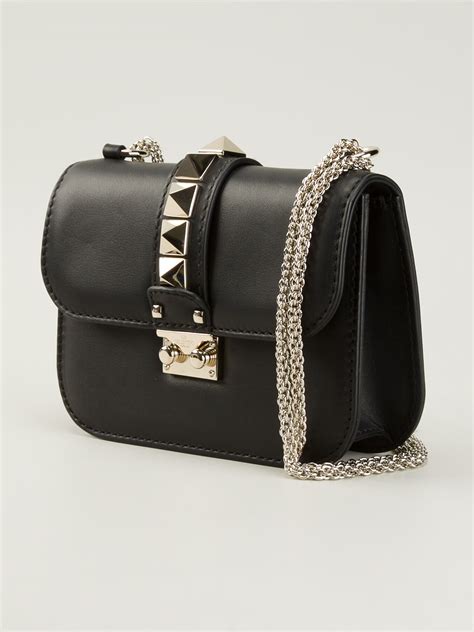 Lyst Valentino Rockstud Mini Shoulder Bag In Black