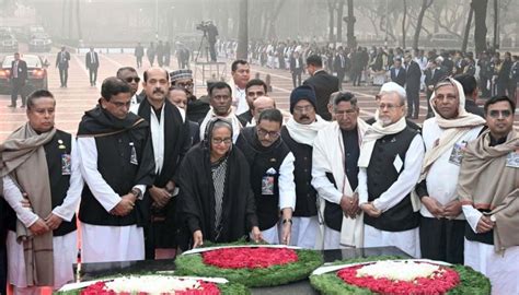 Pm Pays Tribute To Bangabandhu Martyred Intellectuals The Business Post