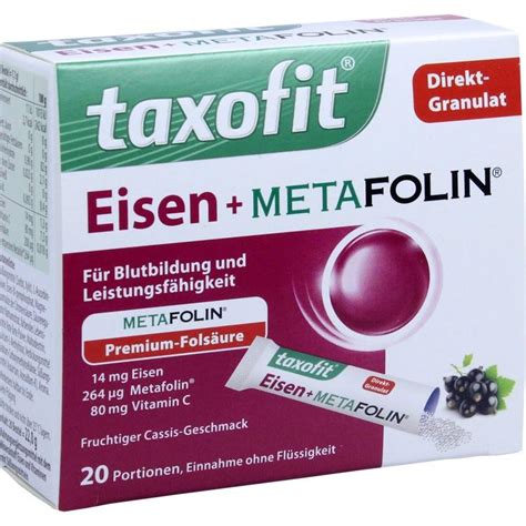 Taxofit Eisen Vitamin C Wirkung Nebenwirkungen Dosierung