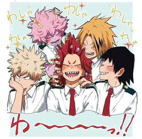 Bakusquad Kirishima Bakusquad Kirishima Bakugou Denki Mina Sero