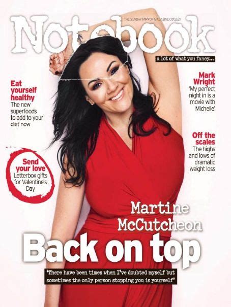 Martine Mccutcheon Notebook Magazine 07 February 2021 Cover Photo