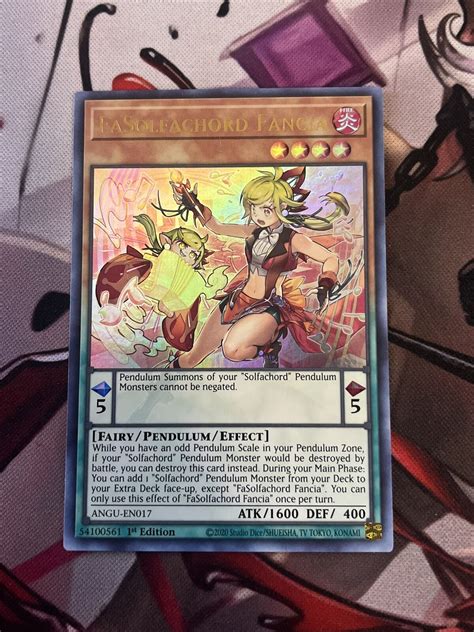 X Fasolfachord Fancia Angu En St Edition Ultra Rare Yugioh Nm M Ebay