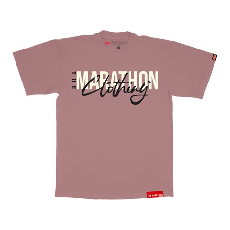 Marathon Clothing Interlock T Shirt Mauve The Marathon Clothing