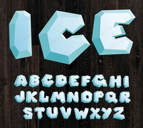 Ice Letter Font Font