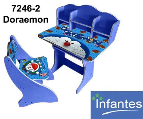 Shop Kids Study Table & Chair - Doremon Design Online in Pakistan - Kiddyco