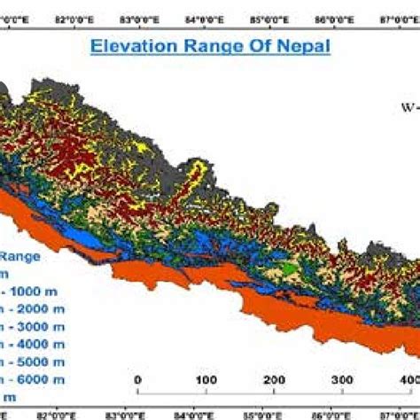 Topographic Map Of Nepal With Elevation Download Scientific Diagram