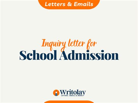 Letter Of Inquiry For School Admission Sample Template