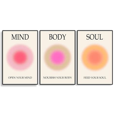 Amazon Mind Body Soul Print Positive Aura Posters Room Decor