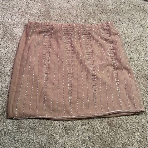 Lc Lauren Conrad Skirts Lc Lauren Conrad Mauve Nude Beaded Mini