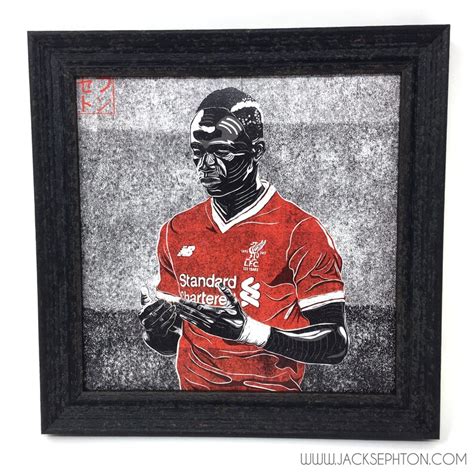 Sadio Mané Art Print Liverpool FC A4 Square Artist Signed Etsy