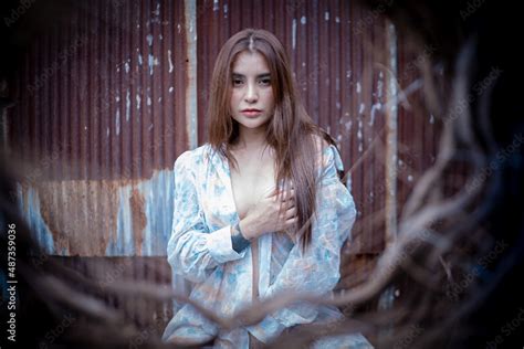 Naked Women Without Clothes Posing Sexy And Charming Stock Photo