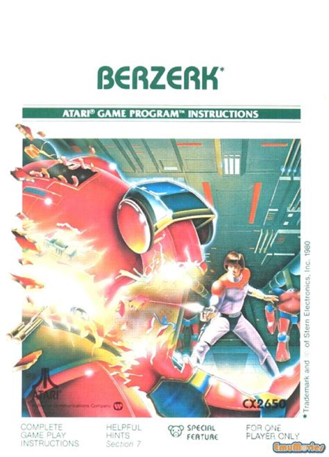 PDF Berzerk Atari 2600 Manual Gamesdatabase ATARP GAME