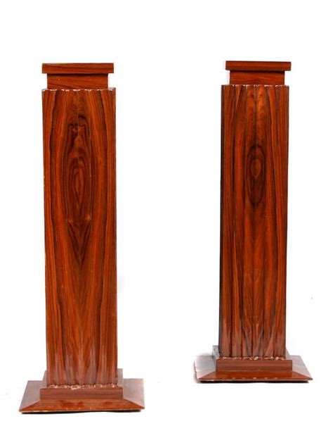 Bonhams A Pair Of Art Deco Style Walnut Pedestals