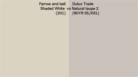 Farrow And Ball Shaded White 201 Vs Dulux Trade Natural Taupe 2 90YR