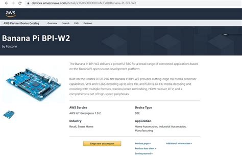 Banana Pi BPI W2 Passed Amazon AWS Greengrass Banana Pi BPI W2