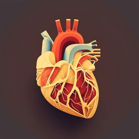 Premium Photo | Human heart illustration design in 3d digital art design