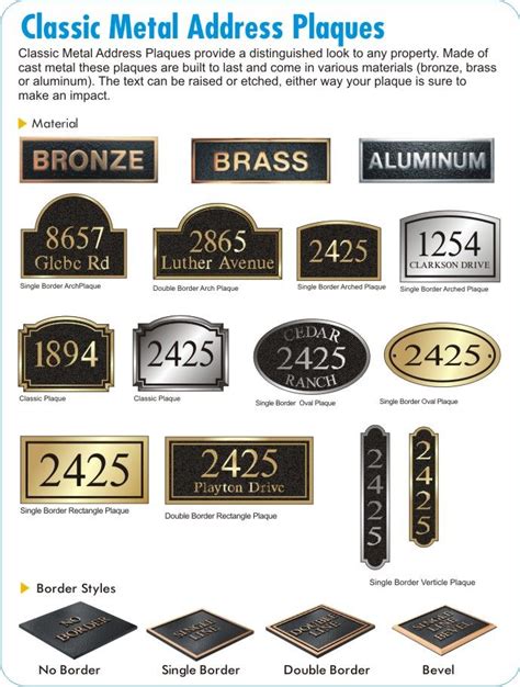 Address Plaques Plaques For Building Address Signsations