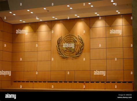 Headquarters Of The United Nations In Geneva Switzerland Stock Photo