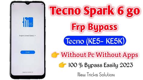 Tecno Spark 6 Go Bypass Frp Tecno Spark 6 Go Gmail Lock Tecno KE5K