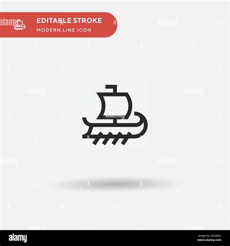 Trireme Simple Vector Icon Illustration Symbol Design Template For Web