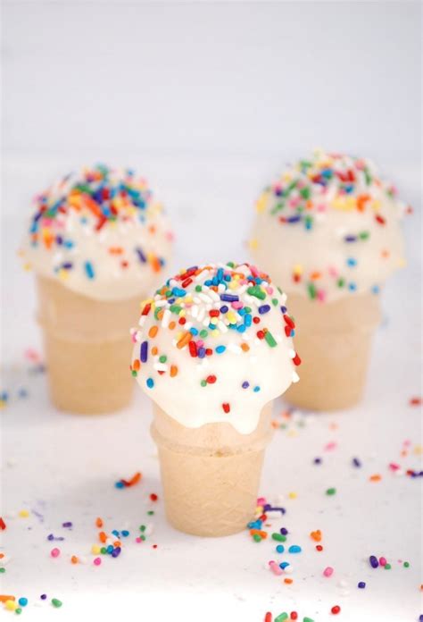 Mini Ice Cream Cone Cake Pops Endlessly Inspired