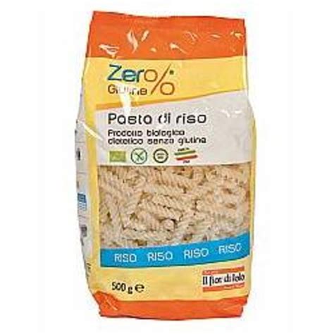 Zero Glutine Pasta Riso Fusilli Senza Glutine Bio 500 G