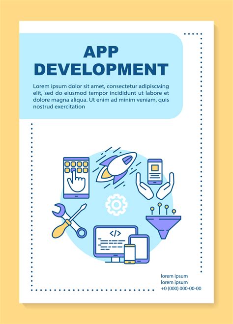 App Development Poster Template Layout Mobile Software Programming