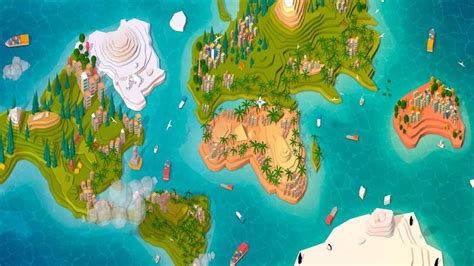 Cartoon Low Poly Earth World Map 2 0 Earth World Map Low Poly Painting