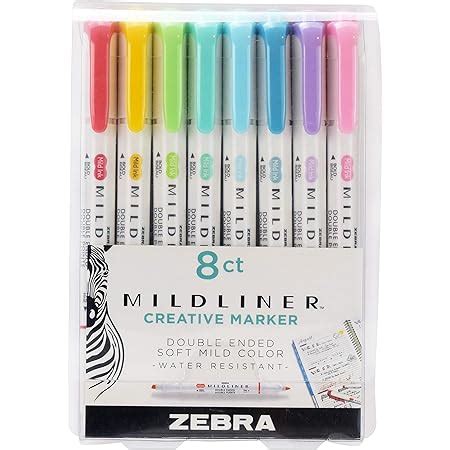 Amazon Zebra Pen Mildliner Double Ended Highlighter Set Broad And