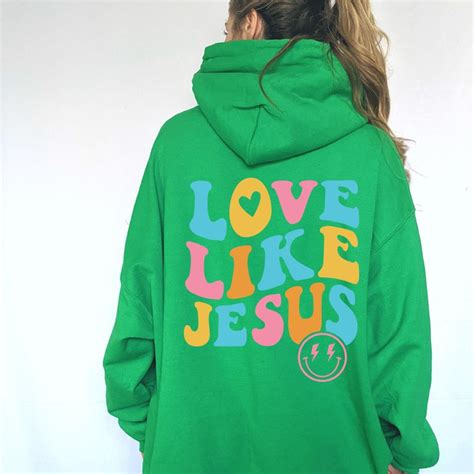 Love Like Jesus Hoodie Trendy Aesthetic Hoodie Christian Etsy