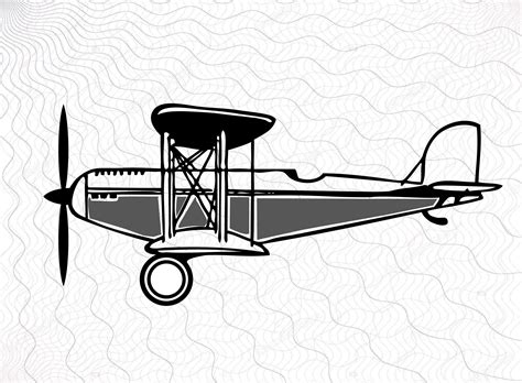 Biplane Svg Old Plane Clipart Biplane Cut Files For Etsy