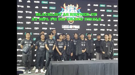 Blacklist Post Match Media Interview Vs Ap Bren Mpl Ph S Grand