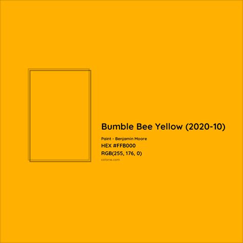 Bumble Bee Yellow (2020-10) Complementary or Opposite Color Name and Code (#FFB000) - colorxs.com