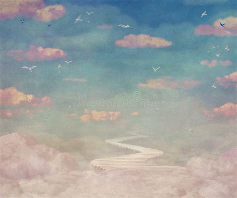 Vintage Clouds And Sky Background Stock Illustration Illustration Of