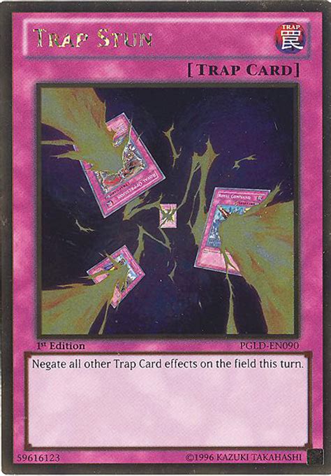 Yu Gi Oh Card Pgld En Trap Stun Gold Secret Rare Holo Mint