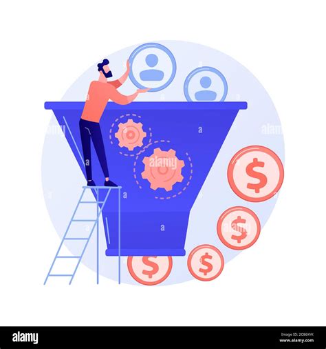 Sales Funnel Vector Concept Metaphor Stock Vector Image Art Alamy