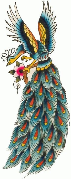 Peacock Tattoo Flash Art