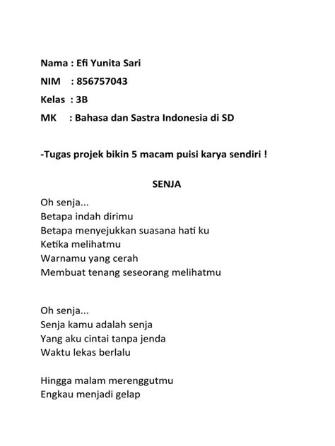 Efi Yunita Sari Puisi Pdf