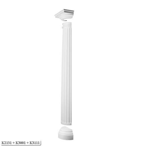 Orac Decor Half Column Luxxus Round Fluted Tapered Half Column K3001