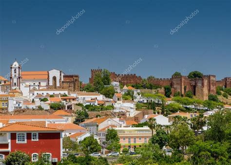 Vista panorâmica de Silves Portugal Fotografias de Stock