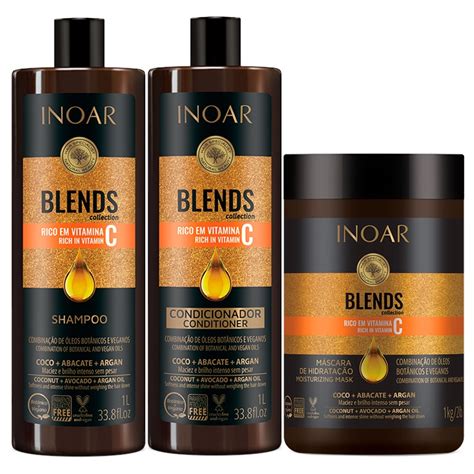 Kit Inoar Shampoo E Condicionador L M Scara Cole O Blends Cabelos