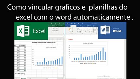 Como Vincular Tabela E Gráficos Do Excel No Word Youtube