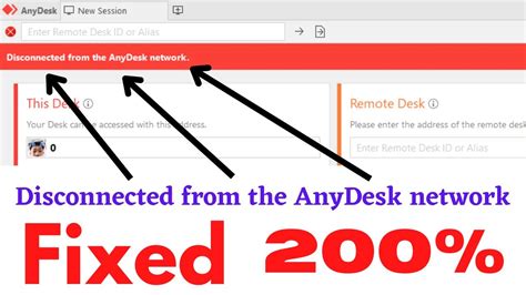 Disconnected From The Anydesk Network Anydesk Not Connecting To