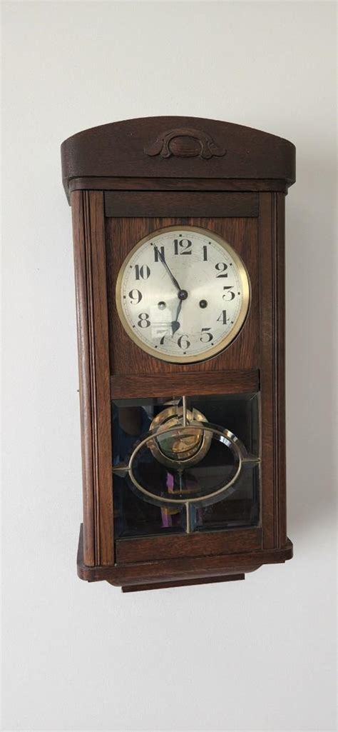 Antique German Gustav Becker GB Wall Clock P35 Movement EstateSales Org