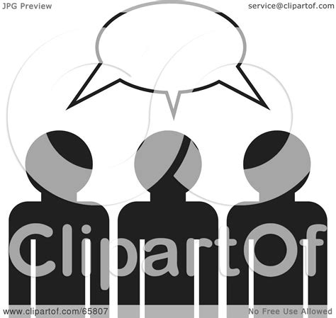 Royalty-Free (RF) Clipart Illustration of Three Black And White ...