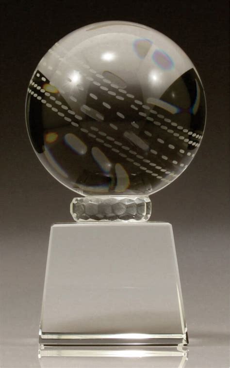 Crystal Cricket Ball Holder Small Oval Sports