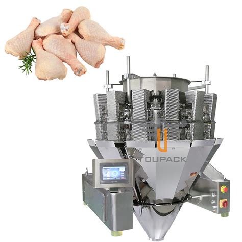 14 Head Combination Weigher SS 10 500g Fresh Meat Chicken Leg Auto