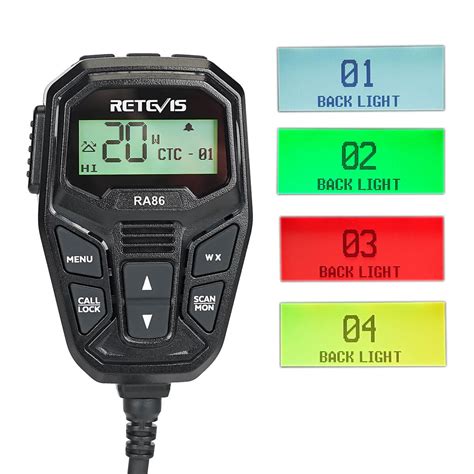 Retevis Ra W Gmrs Mobile Two Way Radio With Integrated Microphone