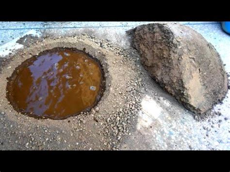 ASMR New Video Huge Chunk Crumbling In Water Pool Yellow Stoney Sand